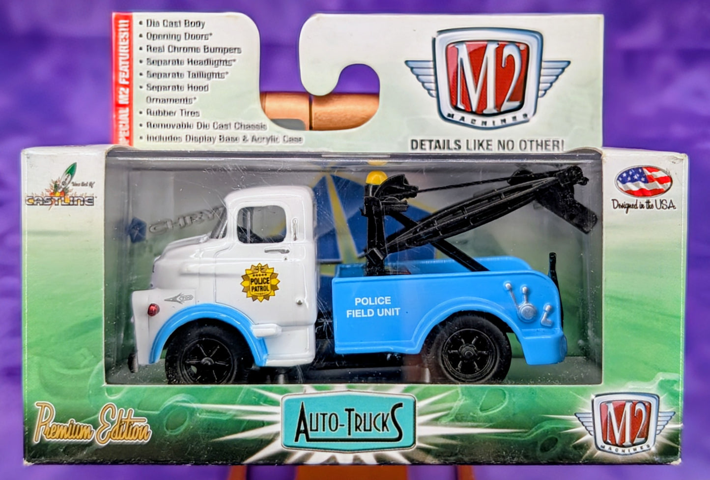 M2 Machines 1957 Dodge COE Police Tow Truck - R29 14-22