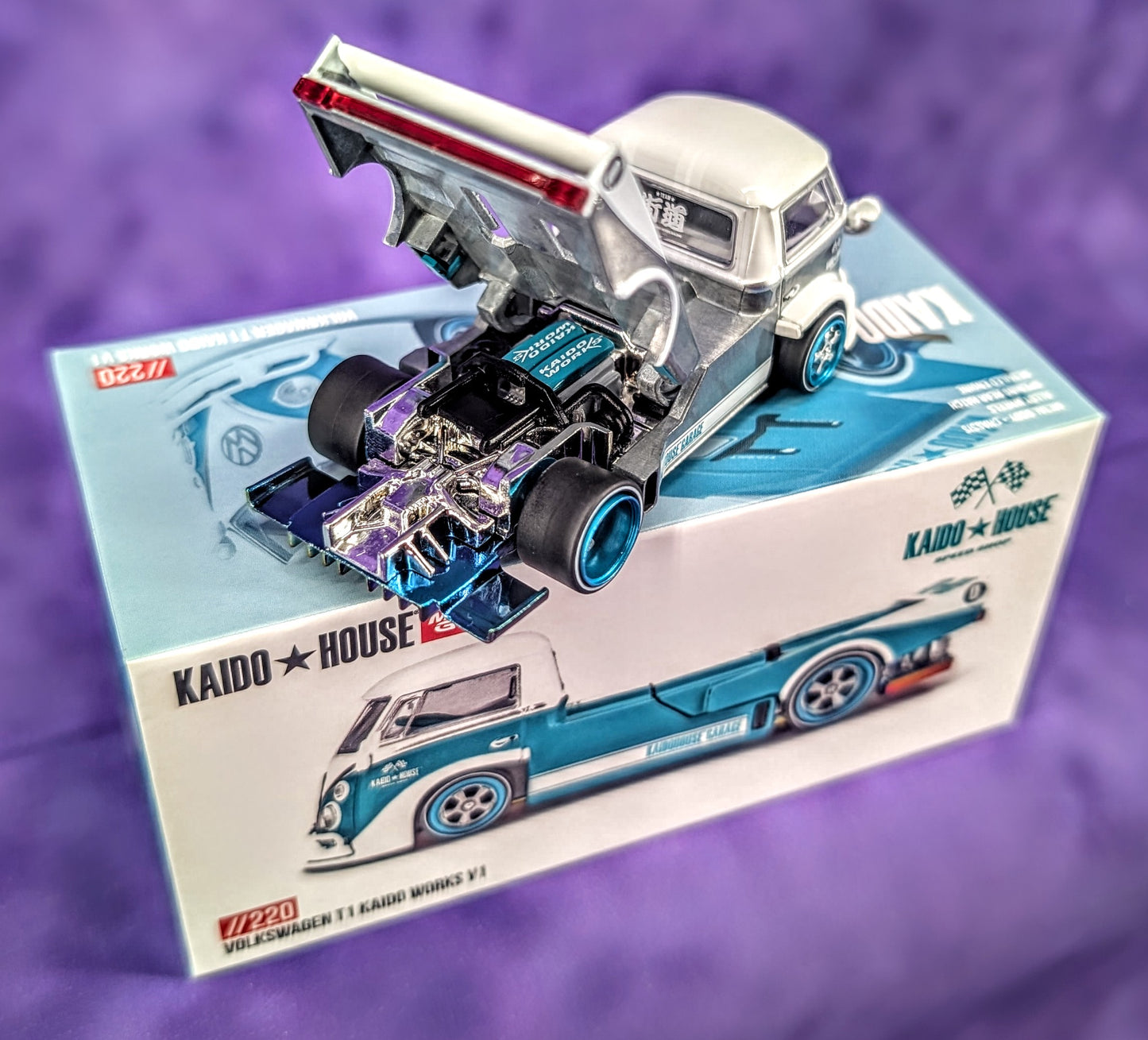CHASE Kaido House x Mini GT Volkswagen T1 Kaido Works V1 - # 220 - RAW Metal