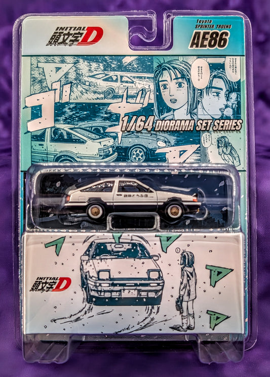 Hobby Japan Toyota Sprinter Trueno AE86 - Initial D - Takumi Fujiwara - Diorama Set