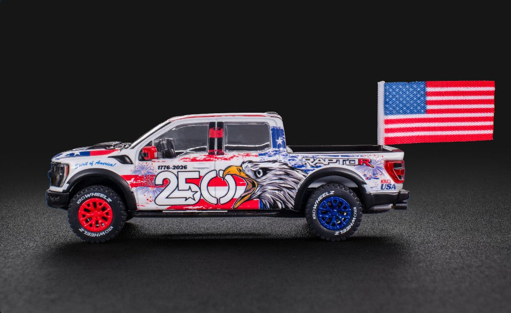Kilo Wheelz 2023 Ford F-150 Raptor R - Spirit of America 250th Anniversary Edition - #1683/2500