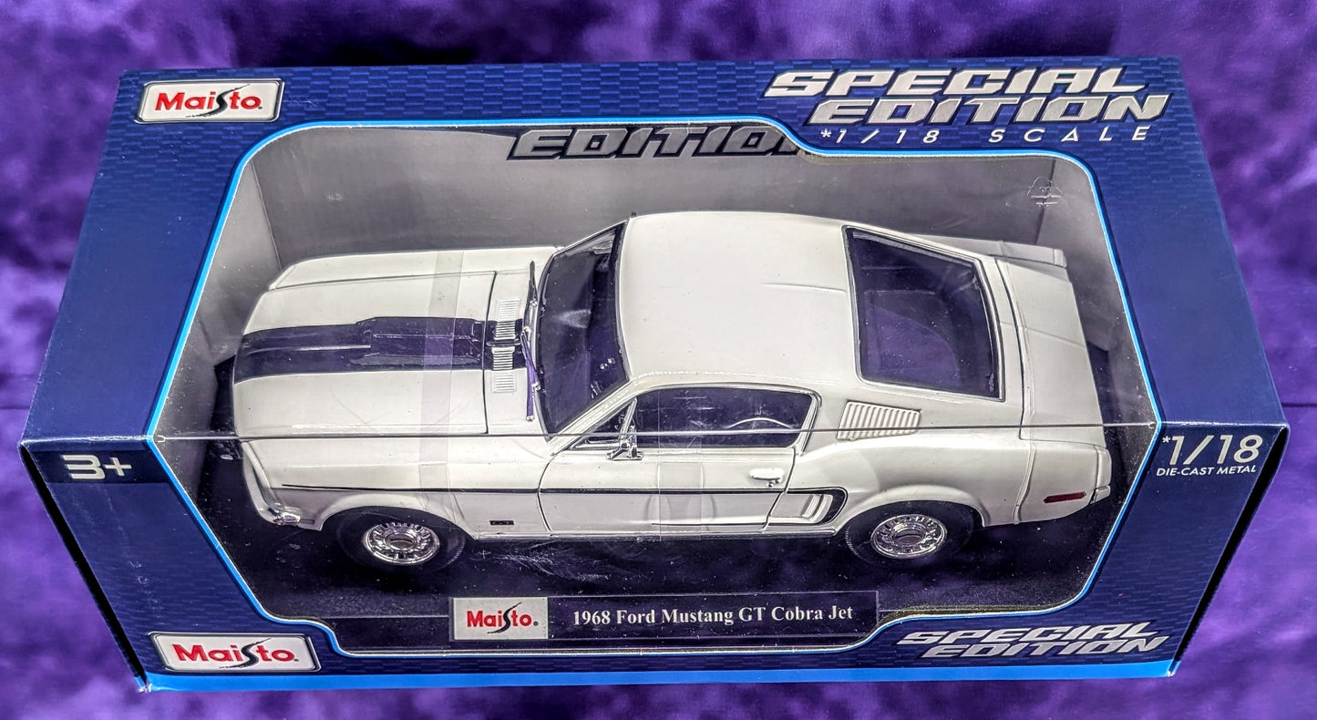 Maisto 1968 Ford Mustang GT Cobra Jet - Special Edition - 1:18 Scale