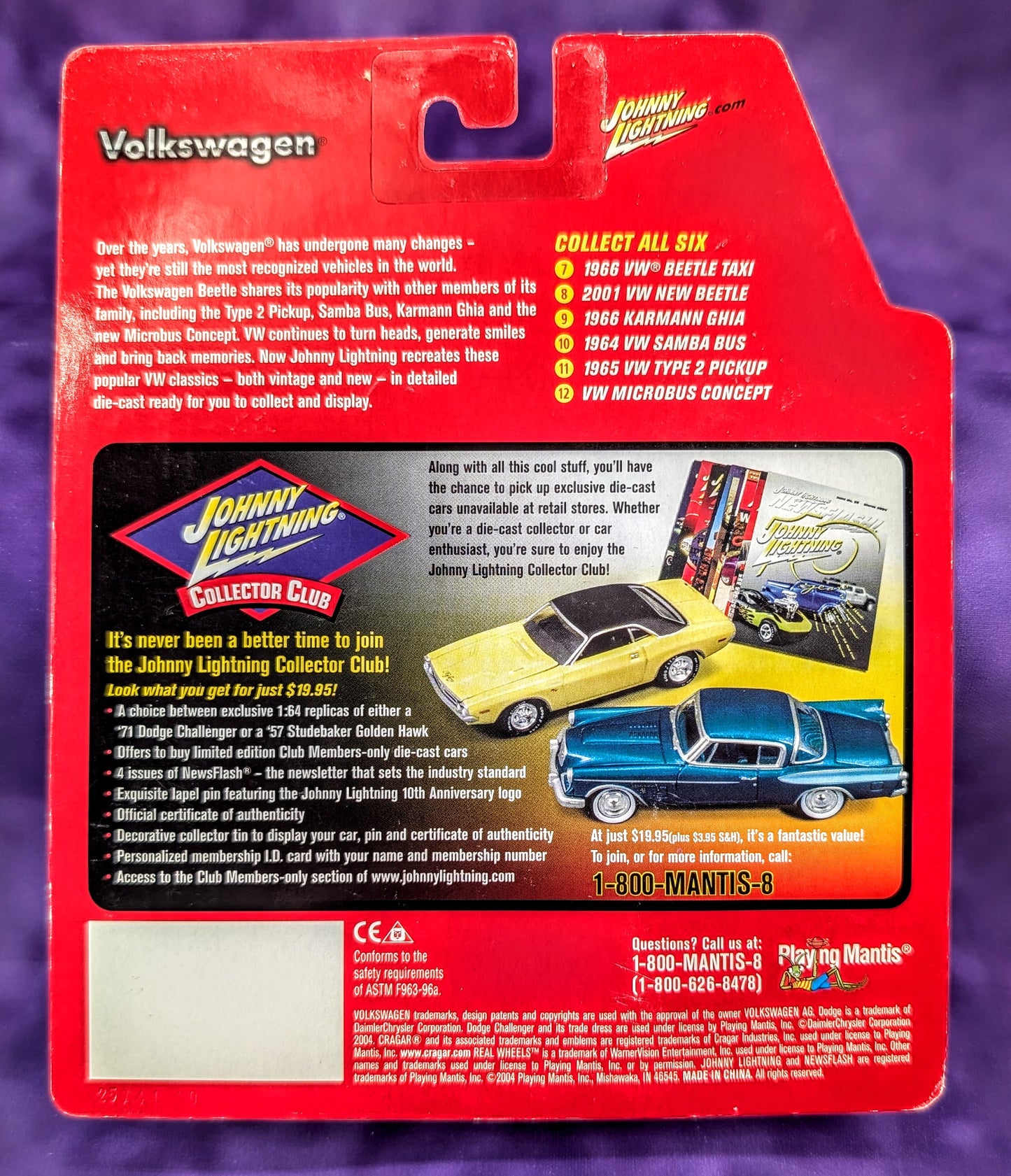 CHASE Johnny Lightning 1966 Volkswagen Karmann Ghia - 1 of 2 White Lightning - Burch Engineering 1 of 100