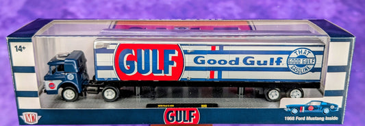 M2 Machines 1970 Ford C-600 & 1968 Ford Mustang Fastback 2+2 - Gulf Gasoline - R88 25-16