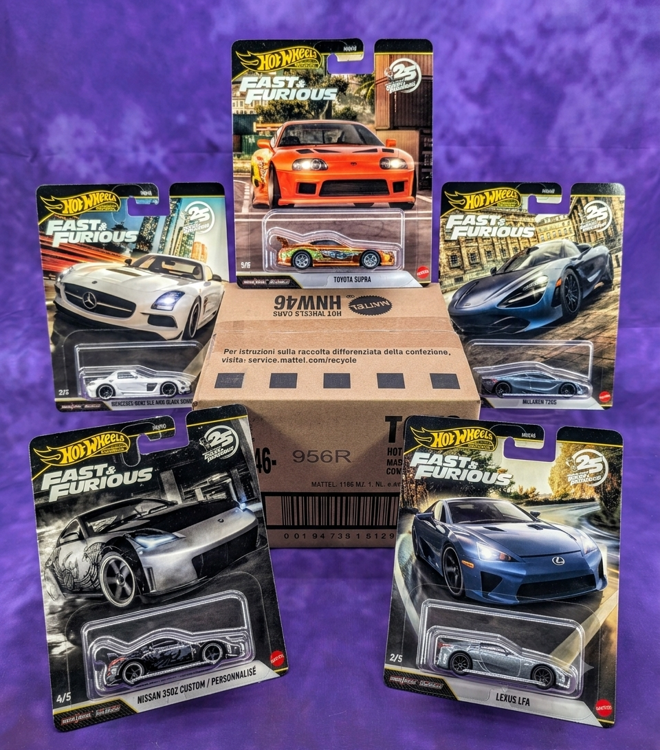 Hot Wheels 2026 Fast and Furious R Sealed Case w/ *Chase - 25th Anniversary - Premium