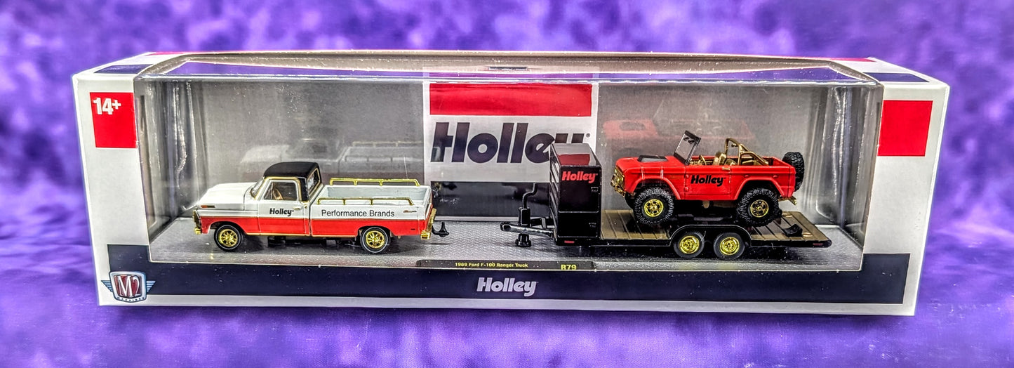 CHASE M2 Machines 1969 Ford F-100 Ranger Truck & 1966 Ford Bronco - Holley - Auto-Haulers