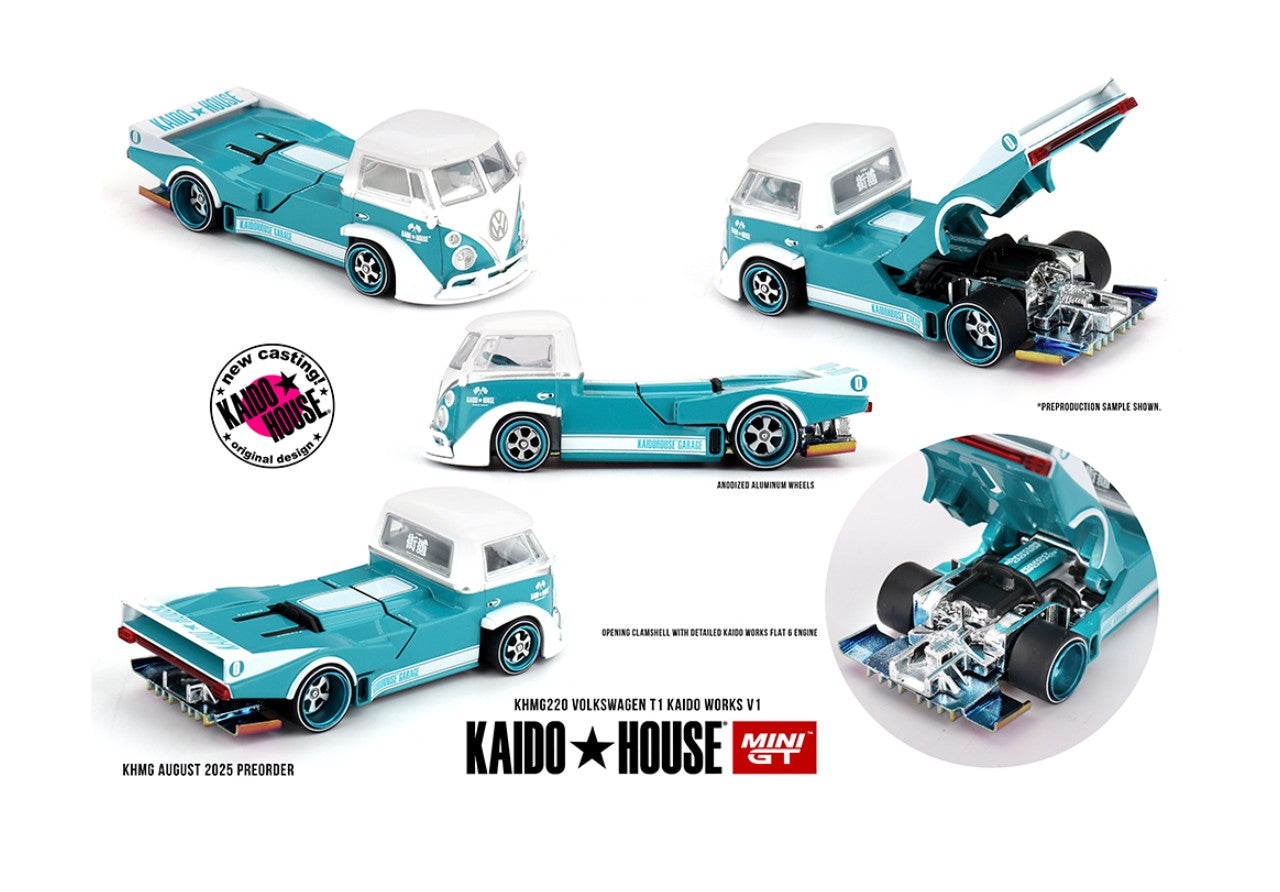 CHASE Kaido House x Mini GT Volkswagen T1 Kaido Works V1 - # 220 - RAW Metal