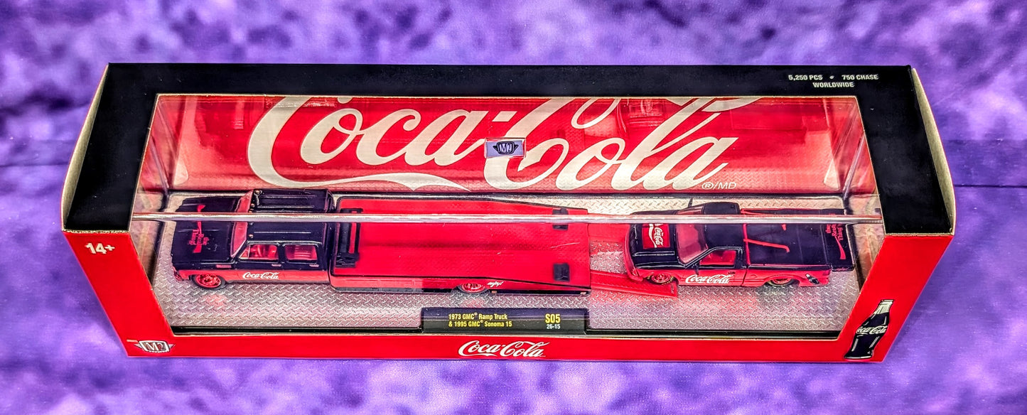 CHASE M2 Machines 1973 GMC Ramp Truck & 1995 GMC Sonoma 15 - 1 of 750 - Coca-Cola Auto-Haulers