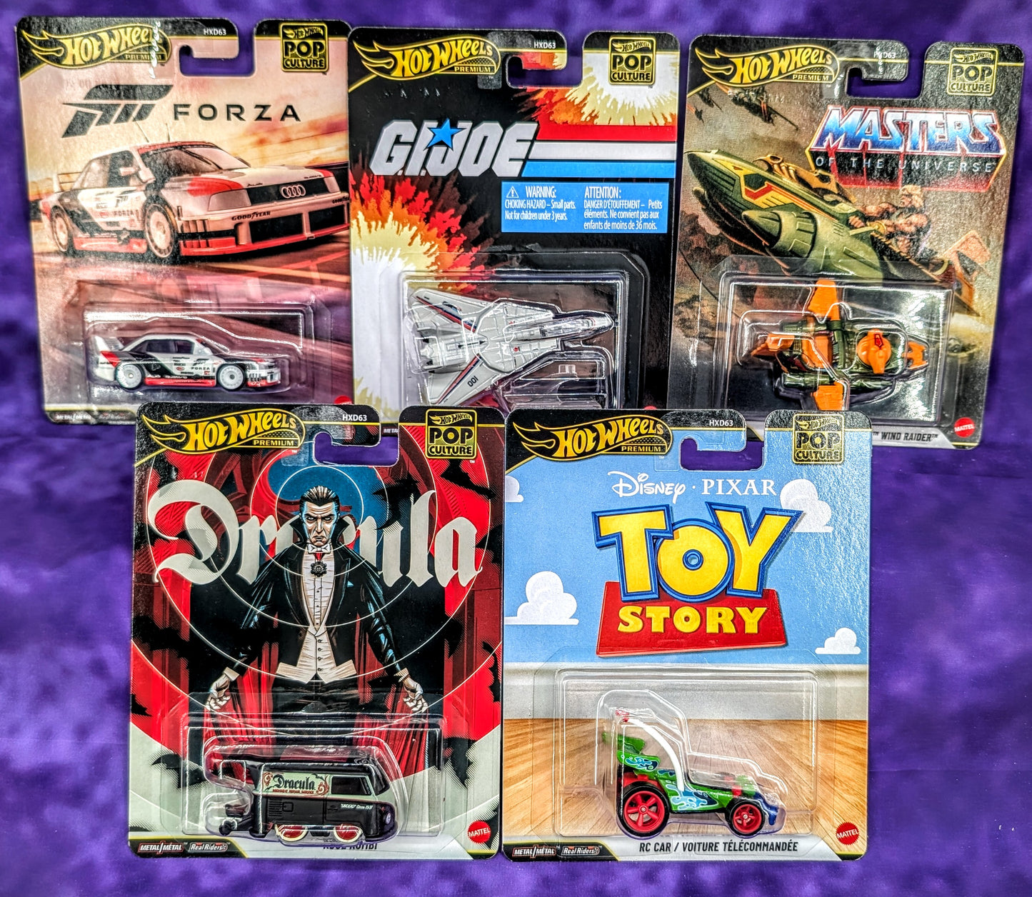 Hot Wheels Premium Pop Culture Complete 5-Car Set - 2026 R Case – Kool Kombi, Toy Story RC Car & More