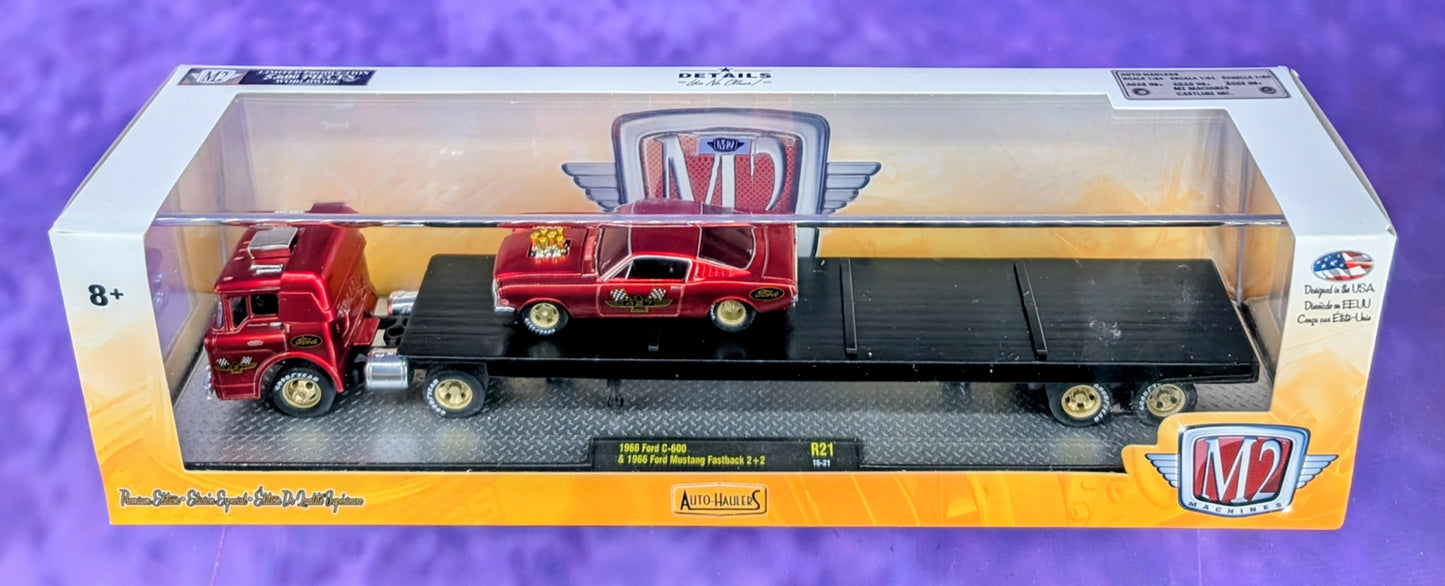 M2 Machines 1966 Ford C-600 & 1966 Ford Mustang Fastback 2+2 - R21 16-21