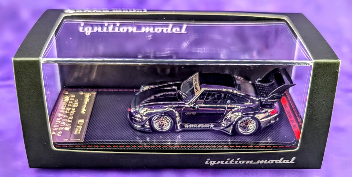 CHASE Ignition Model Porsche RWB 993 - Black Chrome - VIP/000 'SPECIAL EDITION WITH GRATITUDE'