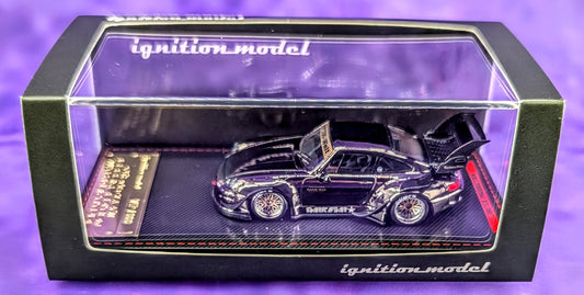 CHASE Ignition Model Porsche RWB 993 - Black Chrome - VIP/000 'SPECIAL EDITION WITH GRATITUDE'